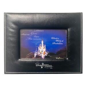 Disney Parks Internships & Programs Photo Frame Keepsake Box Black Faux Leather